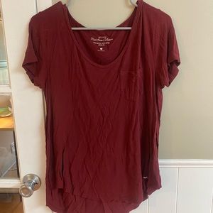 Hollister red picket tee